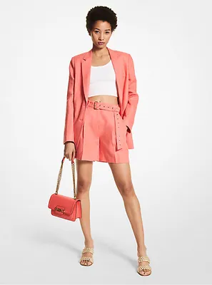 Linen Belted Shorts