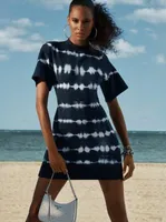 Robe en ratine de coton biologique à effet teint au nœud
