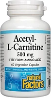 NATURAL FACTORS Acetyl - L - Carnitine (500mg - 60 veg caps)