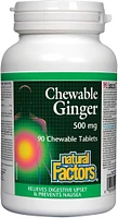 NATURAL FACTORS Ginger (500 mg- 90 chews)