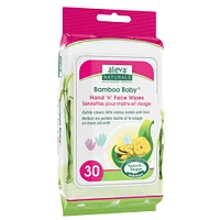 ALEVA NATURALS Bamboo Baby Hand n Face Wipes (12x 30 pk)