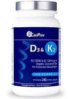 CANPREV D3 & K2 - Organic Coconut Oil (240 sgels)