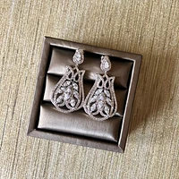 Cubic Zirconia Filgree Earrings