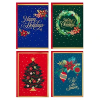 Boxed Christmas Cards Assortment, Festive Foil (40 Cards and Envelopes