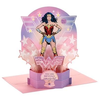 Wonder Woman Paper Wonder Pop Up Birthday Card with Music (Plays Wonde