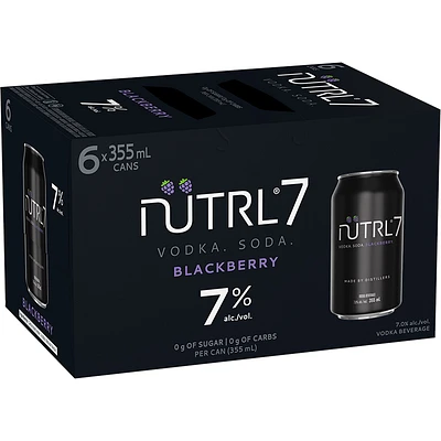 BCLIQUOR Nutrl7 - Vodka Soda Blackberry Can