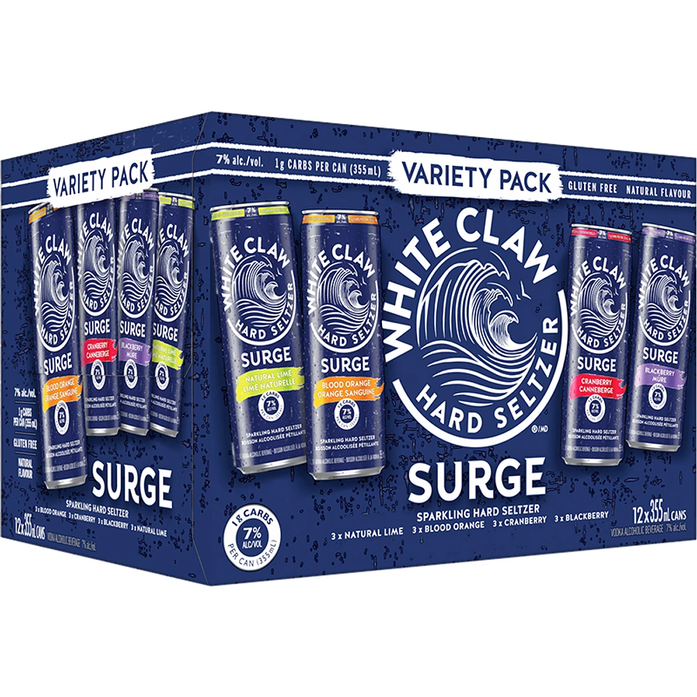 BCLIQUOR White Claw Surge - Variety Pack 12 Can