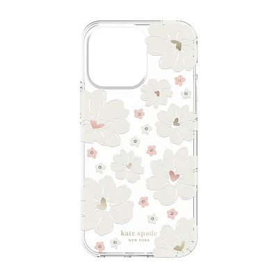 kate spade new york Protective Hardshell Case for iPhone 14 Pro Max - Classic Peony Cream