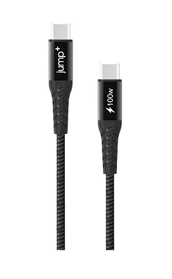 jump+ USB-C to USB-C 2M Braided Pro Cable 100w - Black