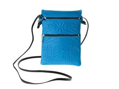 Deerskin Crossbody Pouch - Turquoise