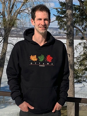 Ottawa Canada Maple Leaf Hoodie - Black