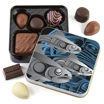 Blue Salmon Run - 6 Piece Assorted Chocolates