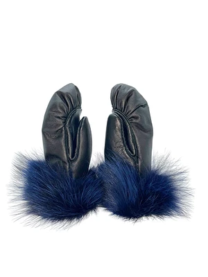 Children's Leather Mittens - Daisy Savard