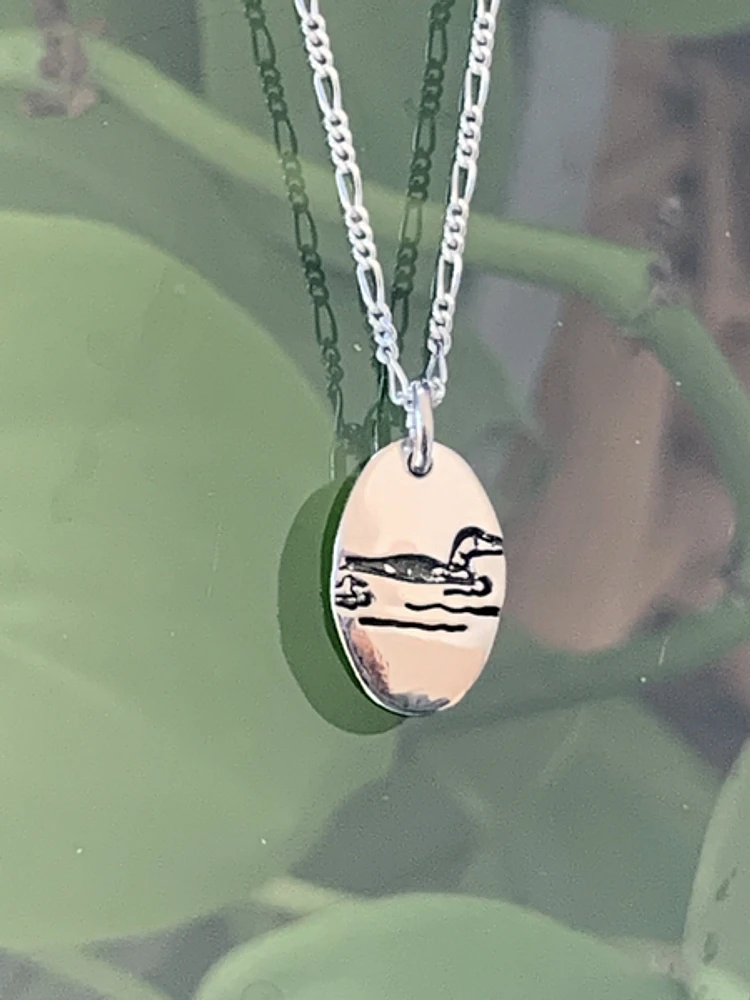 Silver Loon Necklace