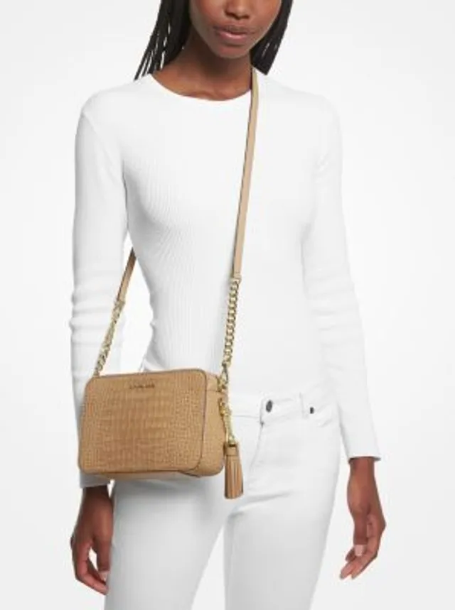 ショルダーバッグ・ポシェット Michael By Michael Kors Camel Leather Belle Crossbody Bag Michael Kors Jet Set Charm Contrast Trim Medium Zip Pochette