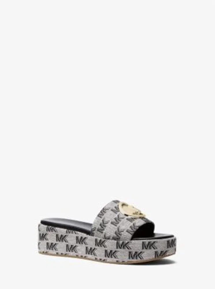 Michael Kors Sadler Logo Jacquard Wedge Sandal | Scarborough