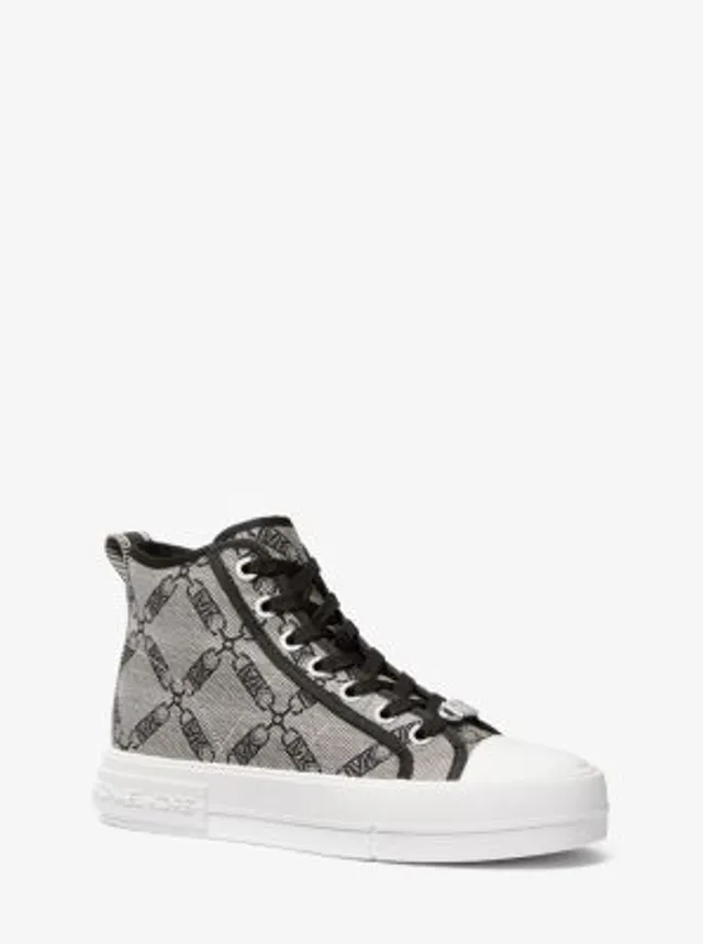 【Michael Kors】Evy Empire Logo Jacquard High-Top Sneaker Evy Empire Logo Jacquard High-Top Sneaker | Michael Kors [US]