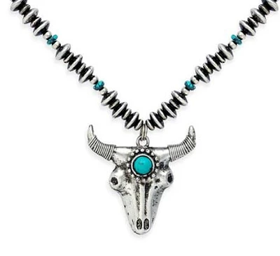Magestic Prairie Steer Necklace