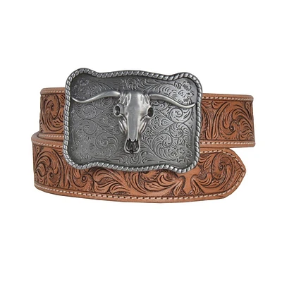 Structured Hand Tooled Belt