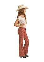 Red Bandana Flare Jeans