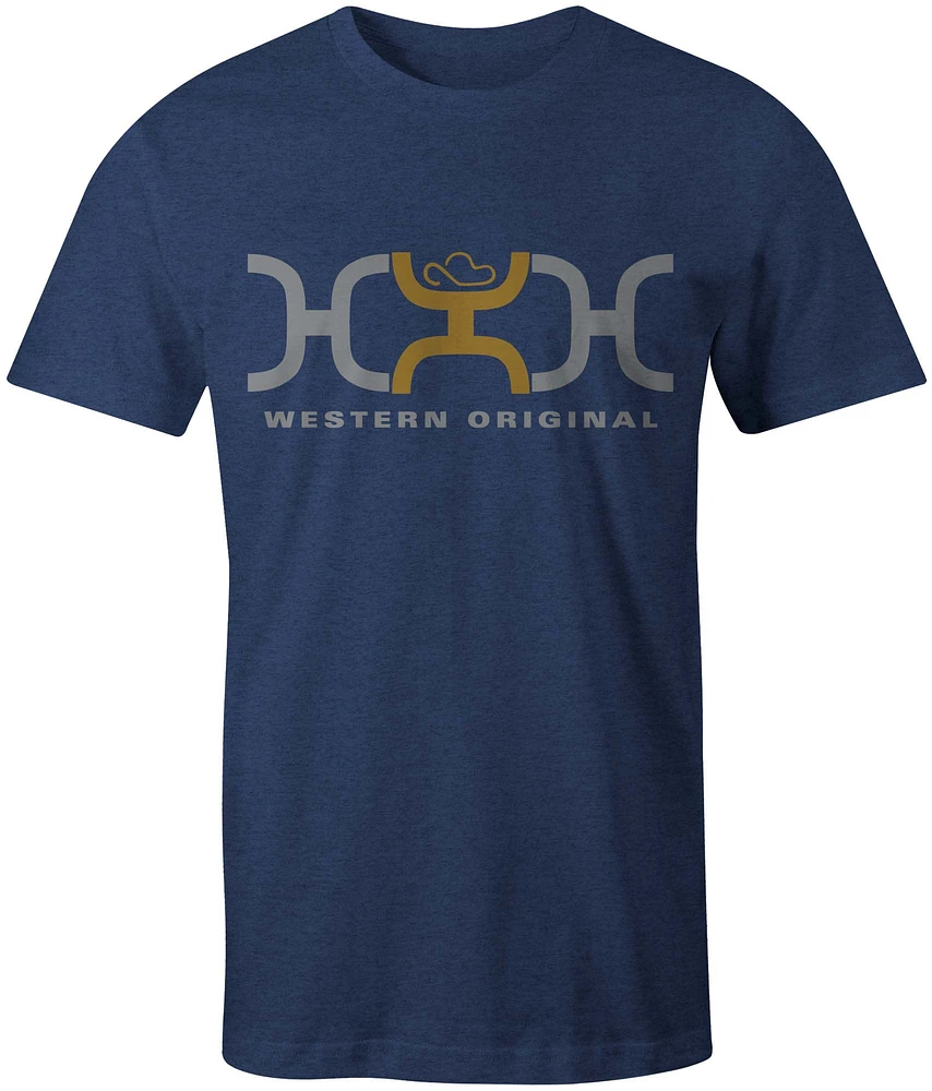Loop Navy Short Sleeve T-Shirt with Grey/Mustard Logo