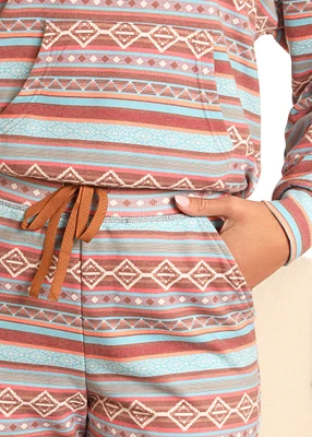 Aztec Stripe Print Joggers