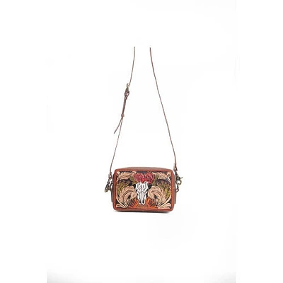 Winds of the Rose Hand Tooled Bag