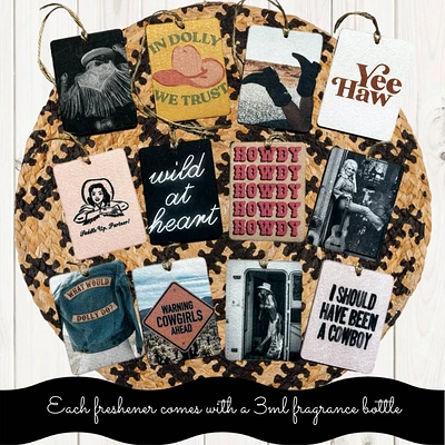 Western Cowgirl Car Fresheners