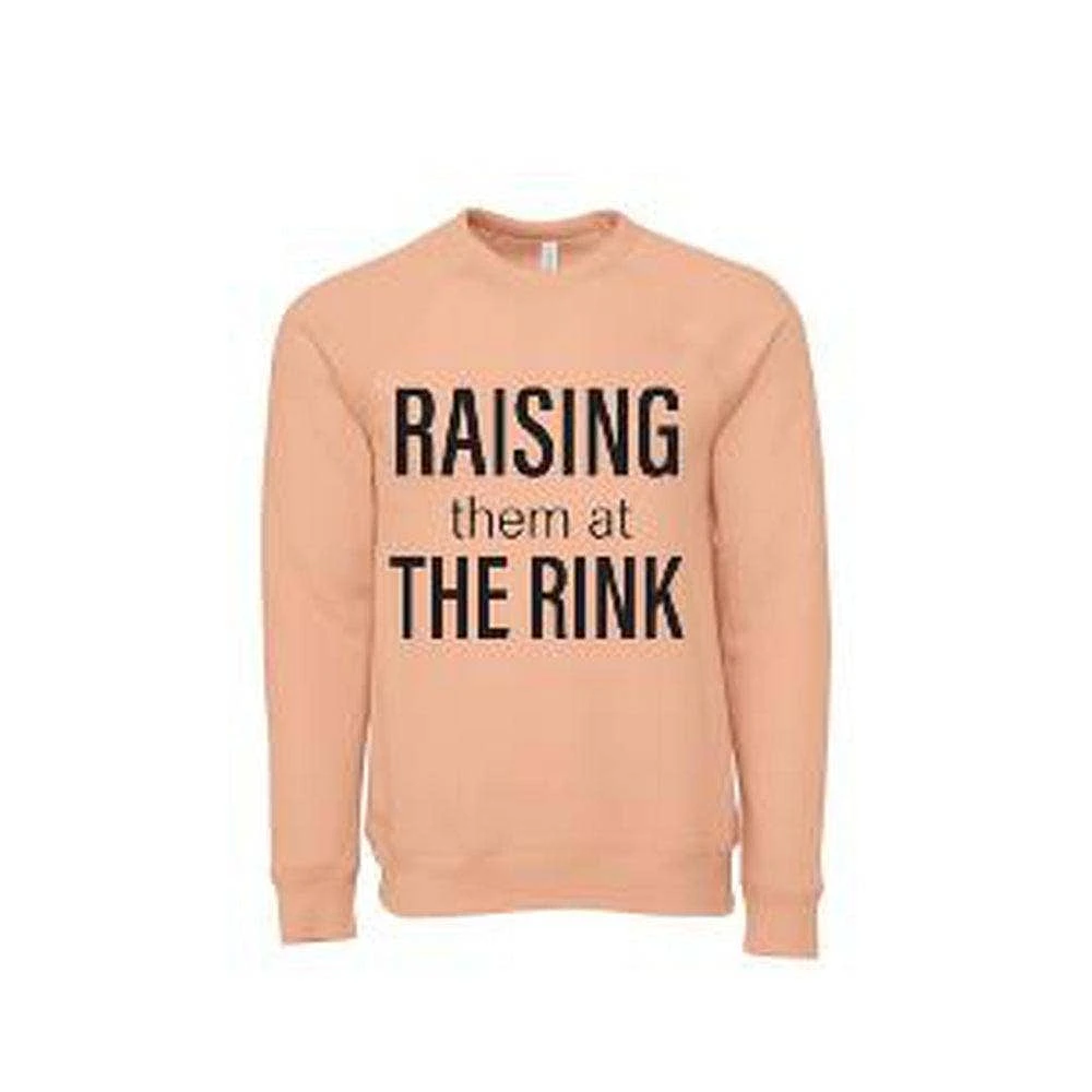 Raising Them at the Rink Sweatshirt - Peach