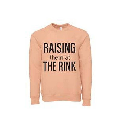 Raising Them at the Rink Sweatshirt - Peach