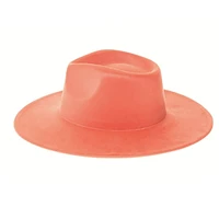 Vegan Suede Wide Brim Rancher Hat: Ivory