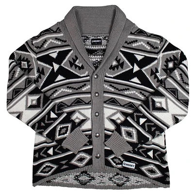 Short Duster - Charcoal/Aztec