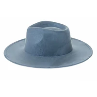 Vegan Suede Wide Brim Rancher Hat: Ivory