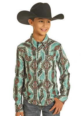 RR Tek Boys Teal Snap