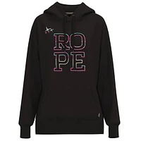 Rope Like A Girl - Black with Multicolor Logo Hoodie