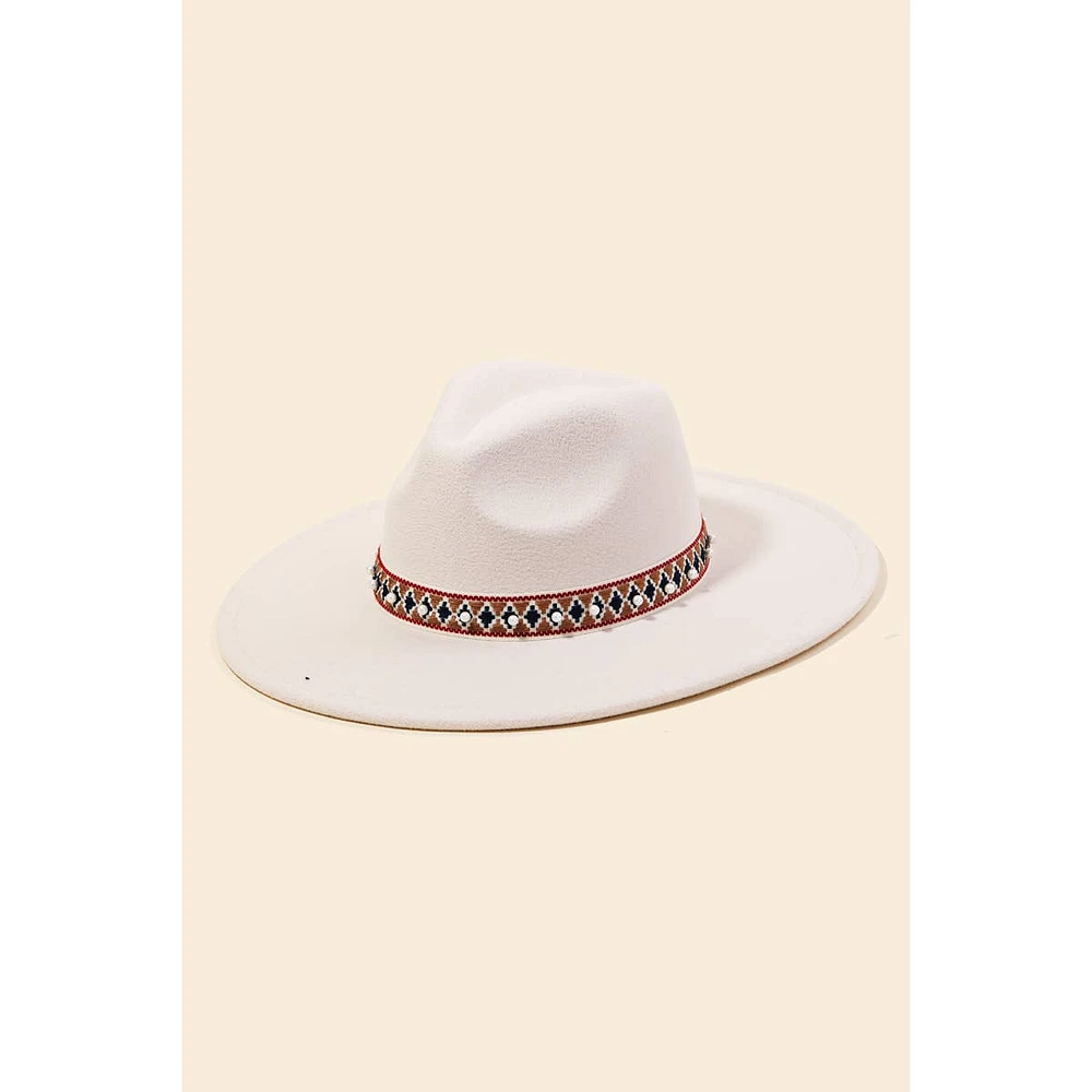 Pearl Band Fedora Hat
