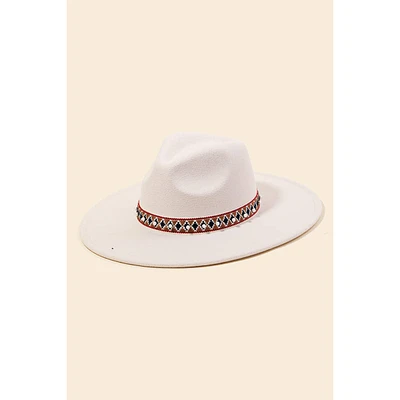 Pearl Band Fedora Hat