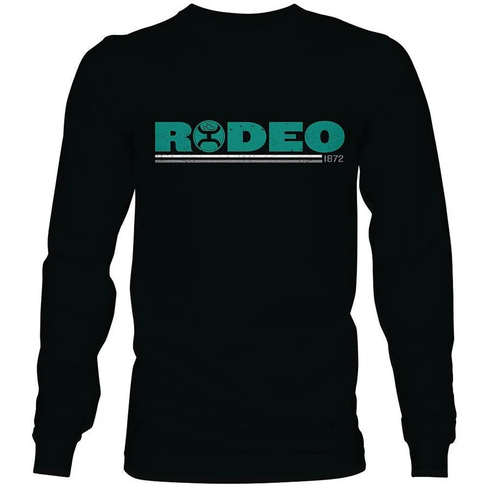 Rodeo Black/Teal Long Sleeve T-Shirt