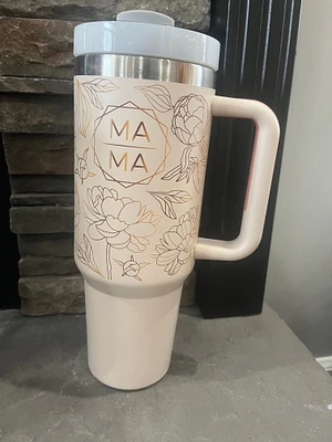 Mama Peony 40oz Tumbler - Rose Quartz