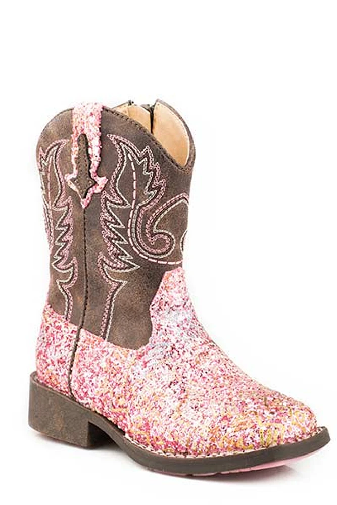 Toddler - Glitter Aztec Pink