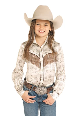 Girls Conversational Snap Shirt
