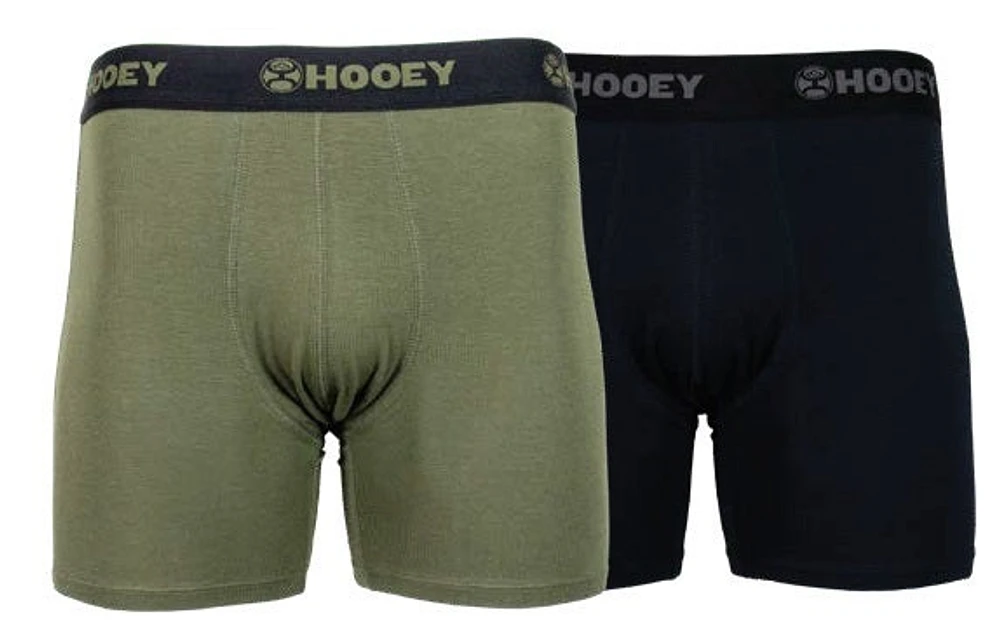 Hooey Briefs Olive and Black 2 Piece Bamboo with Band Grey Logo