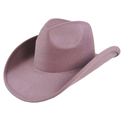 Vegan Felt Classic Cowboy Hat – Adjustable & Durable: Dusky Purple