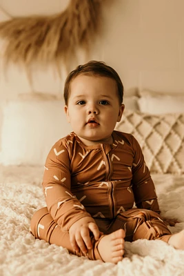 Tal + Love Bamboo Romper - Chevron
