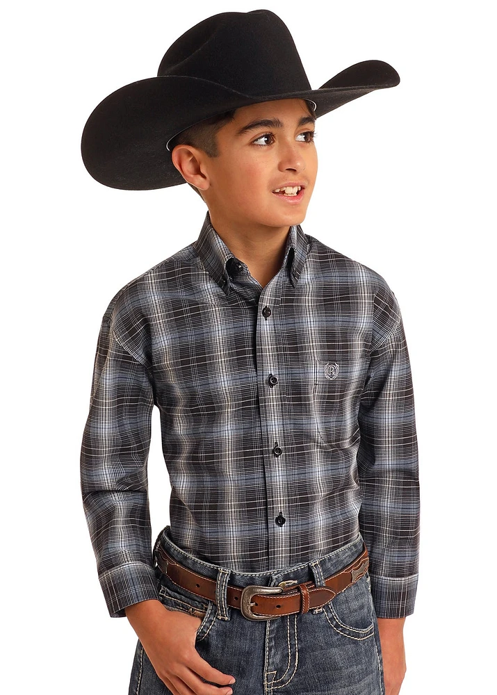 Boys LS Button Shirt