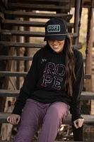 Rope Like A Girl - Black with Multicolor Logo Hoodie