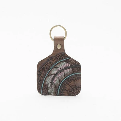 Quail Feathers Key Fob