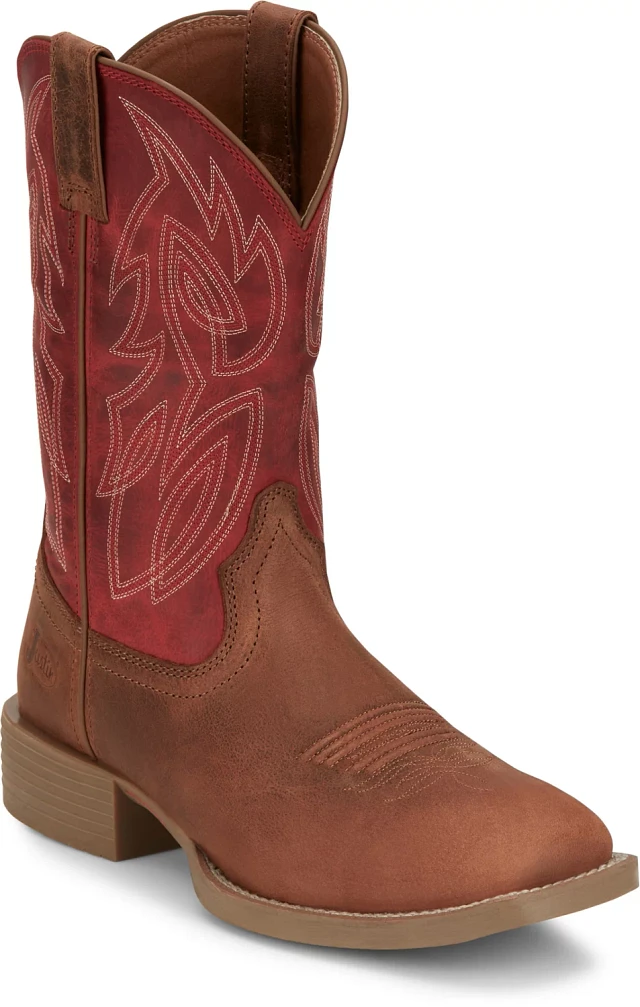 Square Toe Justin Ropers Academy Justin Boots Men's Canter Wide