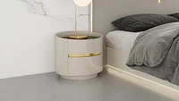 Zelie Glossy 2 Drawer Nightstands