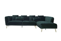 Modular Maja Velvet Sectional - Champagne
